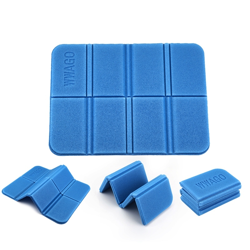 (385x275x8mm) Faltbares Thermo Outdoor Sitzkissen für Camping / Wandern / Festivals / Picknick / Stadion - Blau