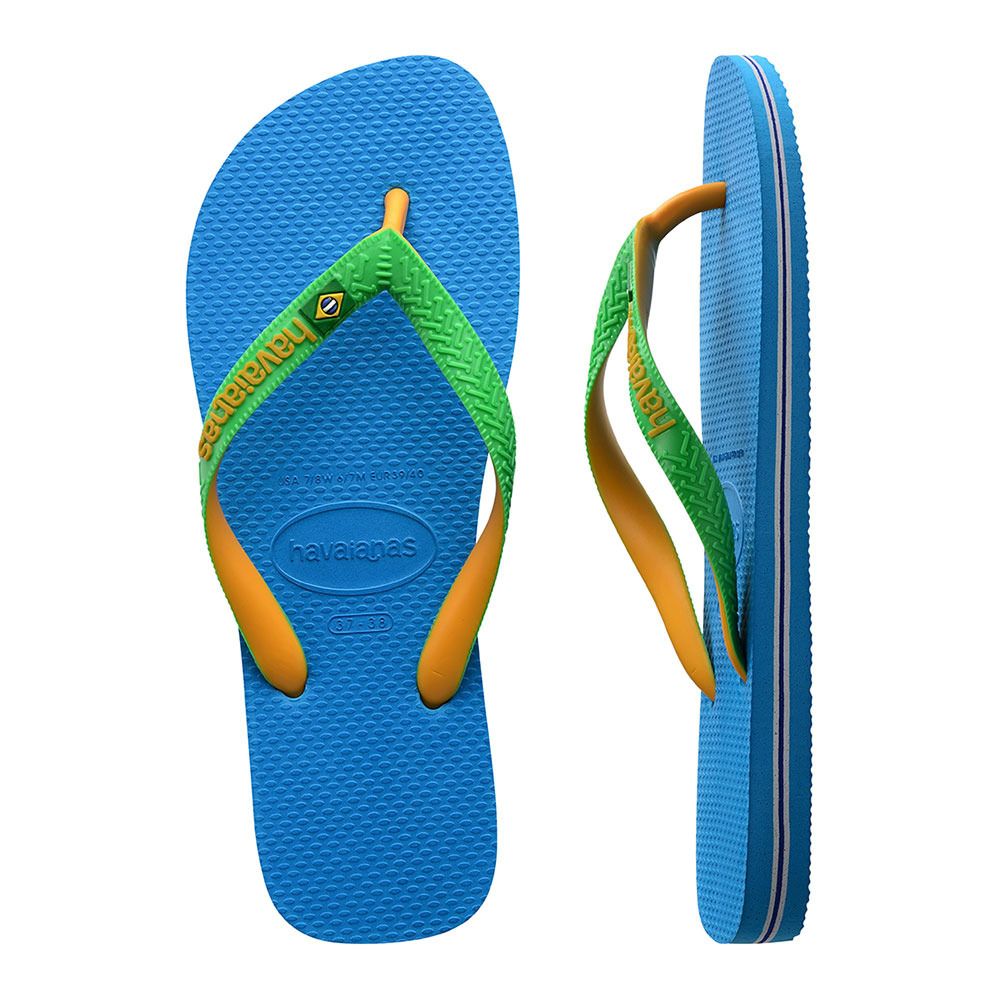 Havaianas BRASIL MIX - Tongs turquoise/pop yellow