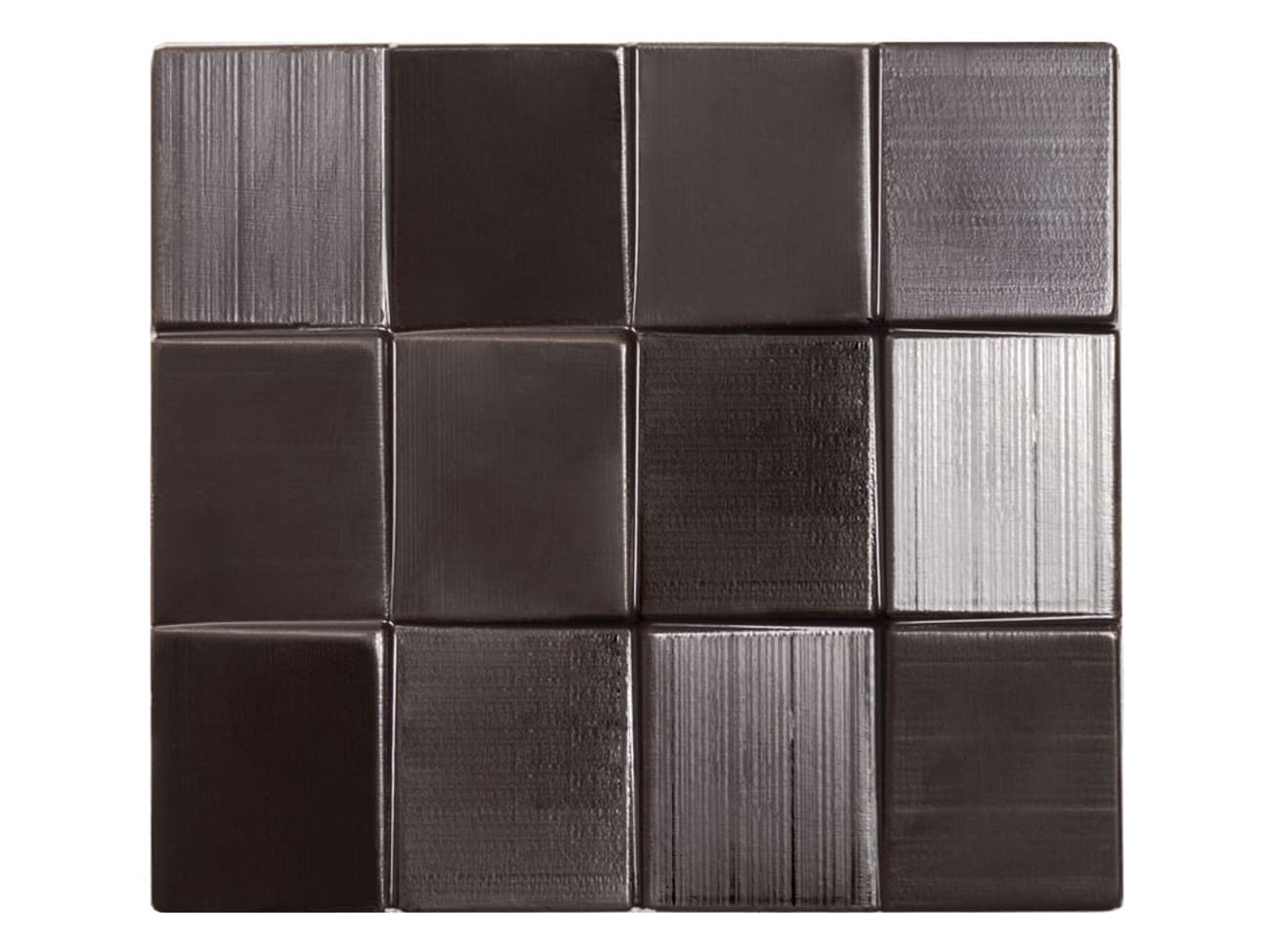 Moule pour embout de bûche - forme damier