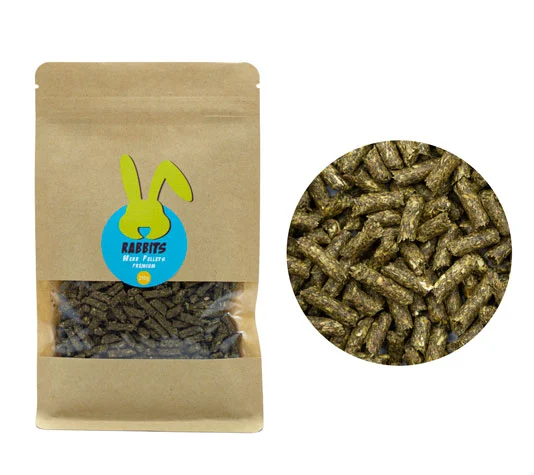 Ração Premium à Base de Ervas para Coelhos – 250g - Alimento Completo e Natural para Roedores (Coelhos, Porquinhos-da-Índia...) - Alimento Completo à Base de Plantas