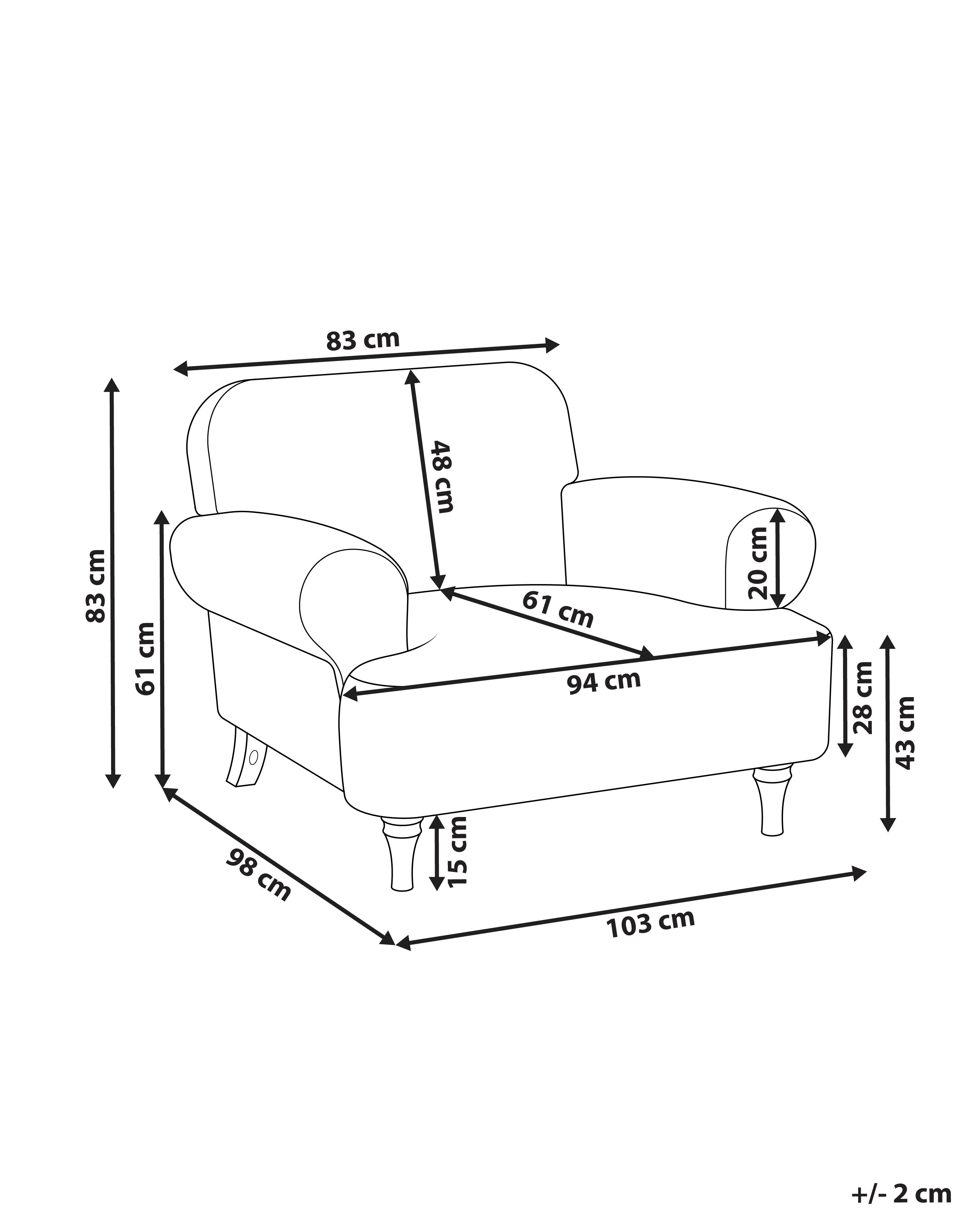Fauteuil KIBERG Stof Taupe