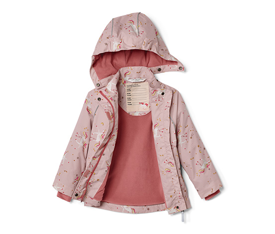 Kinder-Thermo-Regenjacke, rosa