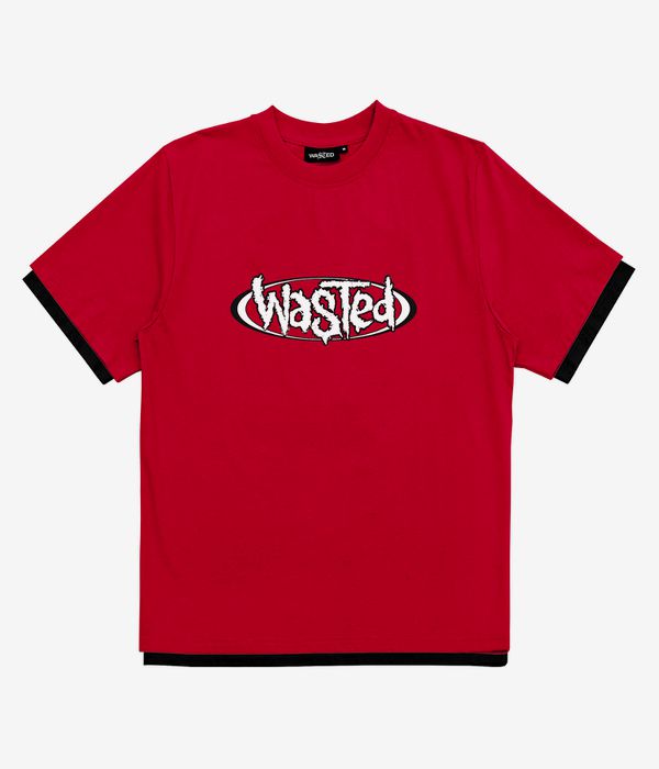 Wasted Paris Negative T-Shirt (fire red black)