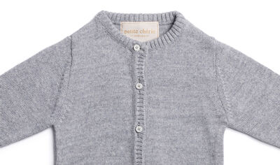 Petite Chérie Atelier Margit Cardigan, Light Grey/Grey Melange