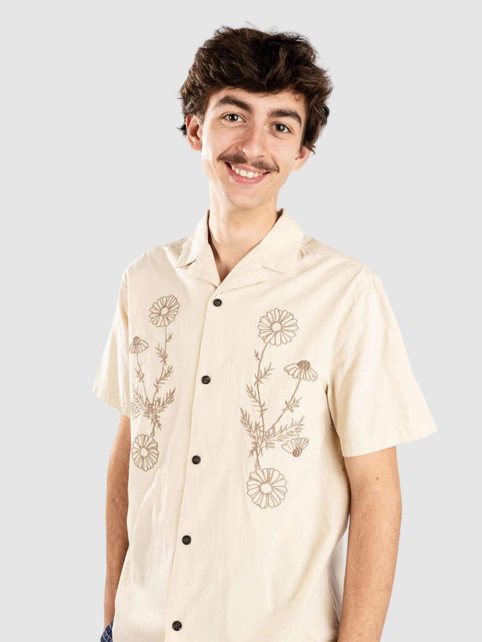 Anerkjendt Akleo Big Flower Shirt feather gray