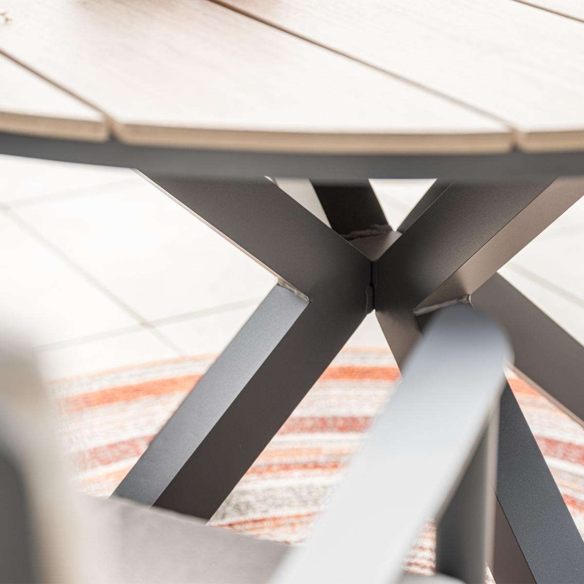 Dane tuinset 5-delig - Tulli tuintafel Ã122 cm