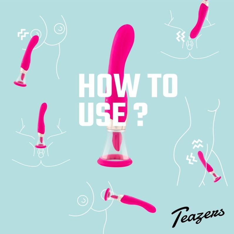 Teazers - Pleasure Pump met G-Spot Vibrator - Oplaadbaar - Clitorispomp - Clitoris Zuiger - Tepelzuiger - Clitorispompen - Vibrators voor Vrouwen - G-Spot Vibrator - Sex Toys voor Vrouwen - Seksspeeltjes - Roze