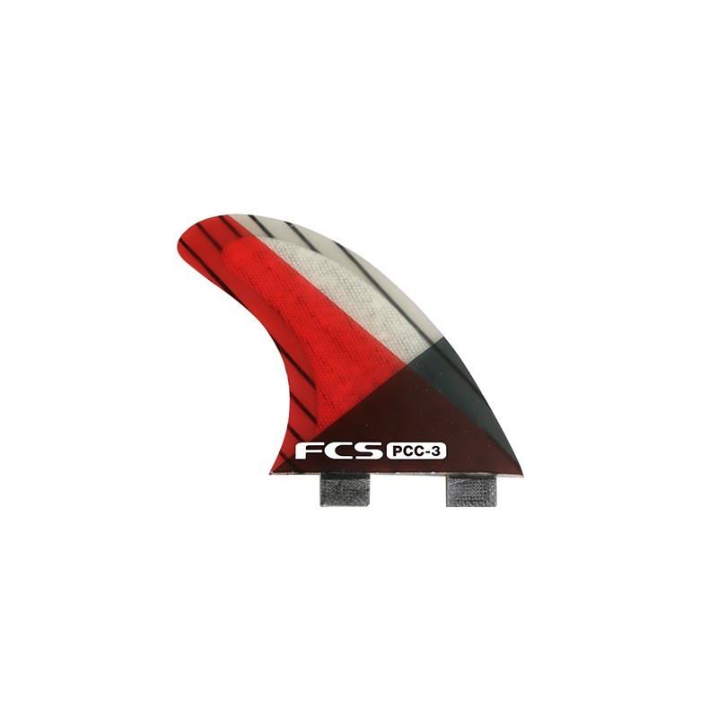 Ailerons surf FCS PCC-3 Red/Smoke Small - The Corner Shop