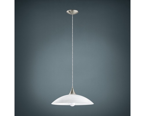 Hanglamp, 1-lichts, HxØ 110x42 cm, wit