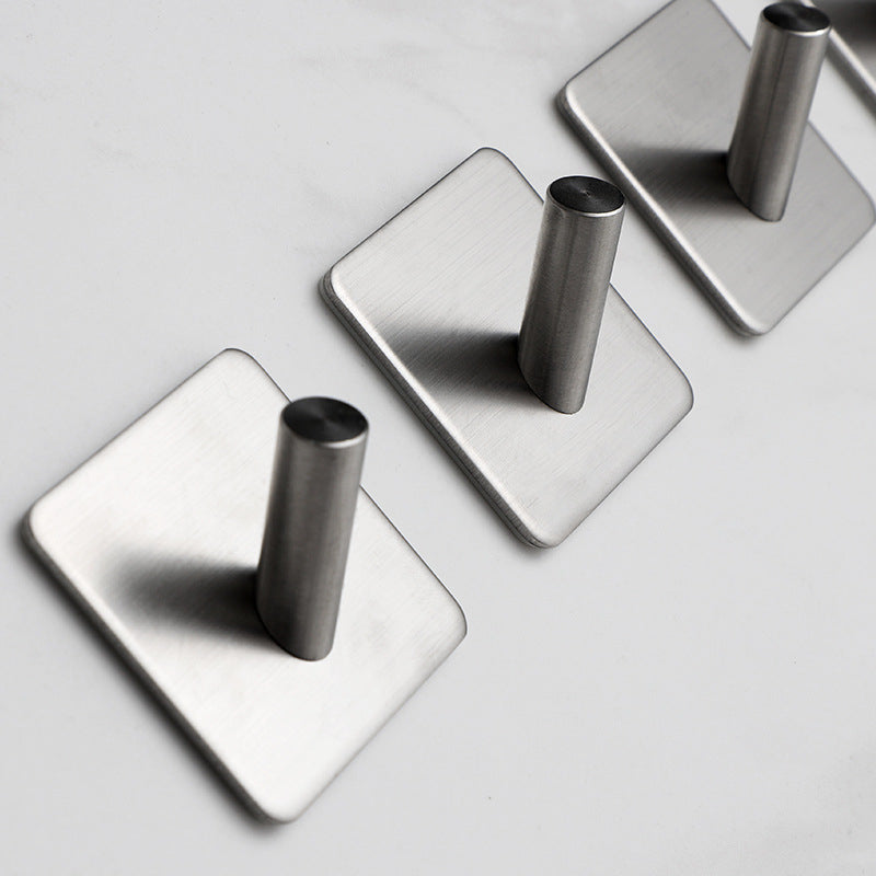 XIVADA Handdoekhaakjes Paza - Zelfklevend - Rvs - Zilver - Set van 2
