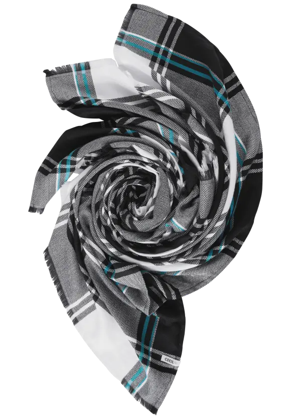 Karomuster Tuch - Black