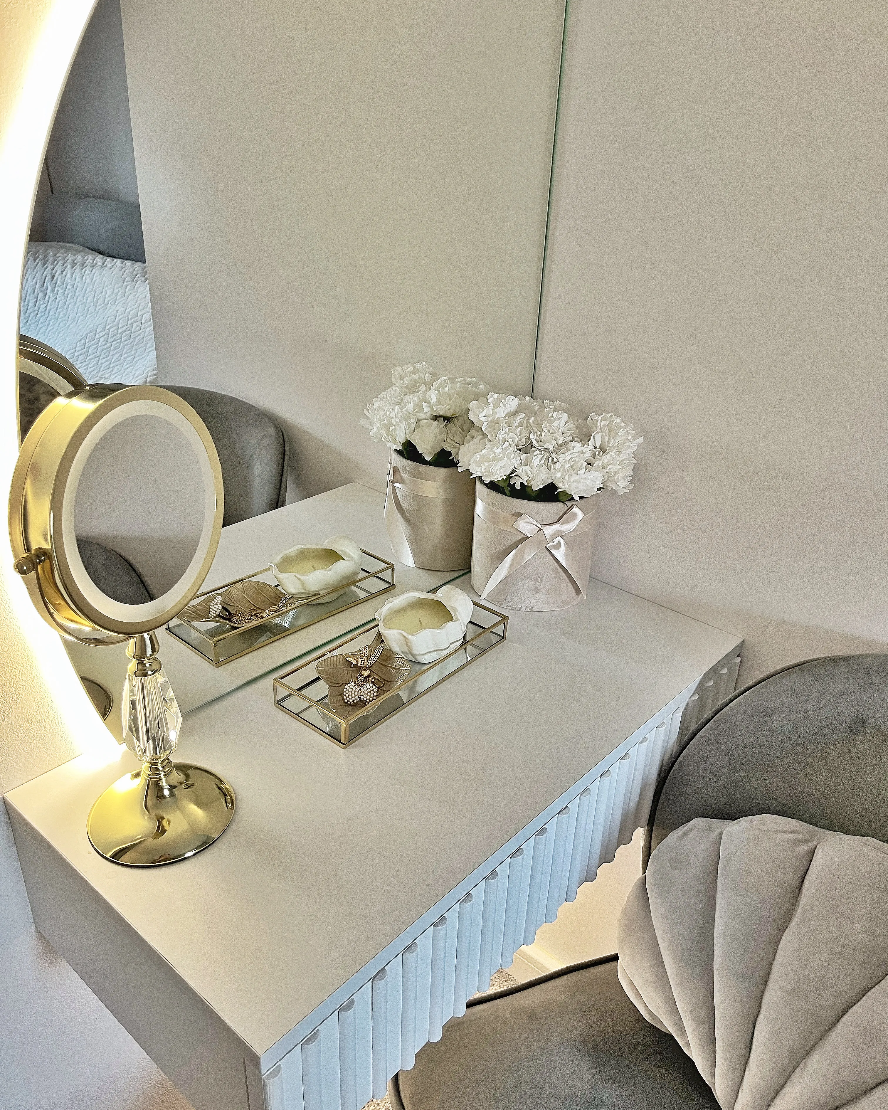 Make-up spiegel LED MAURY Goud