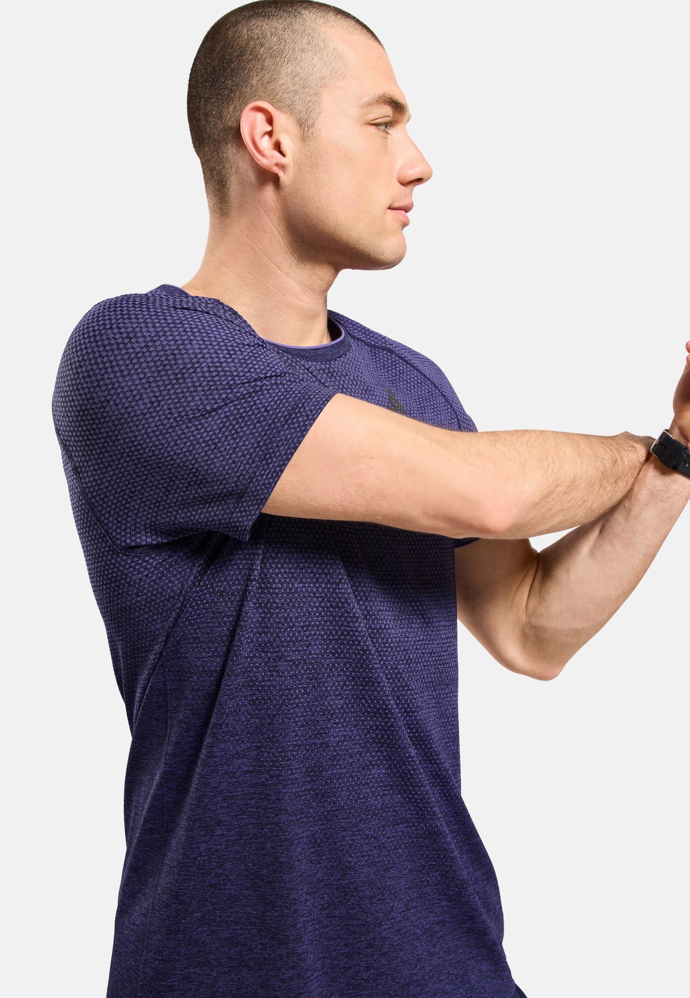 Essentials Seamless Laufshirt in eclipse melange