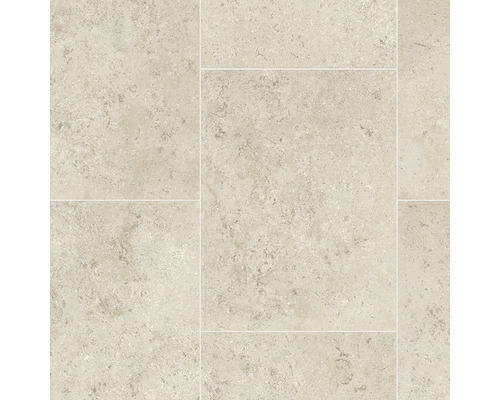 Massief PVC vloer, tegellook, beige FB532, 200 cm breed (per meter verkocht)