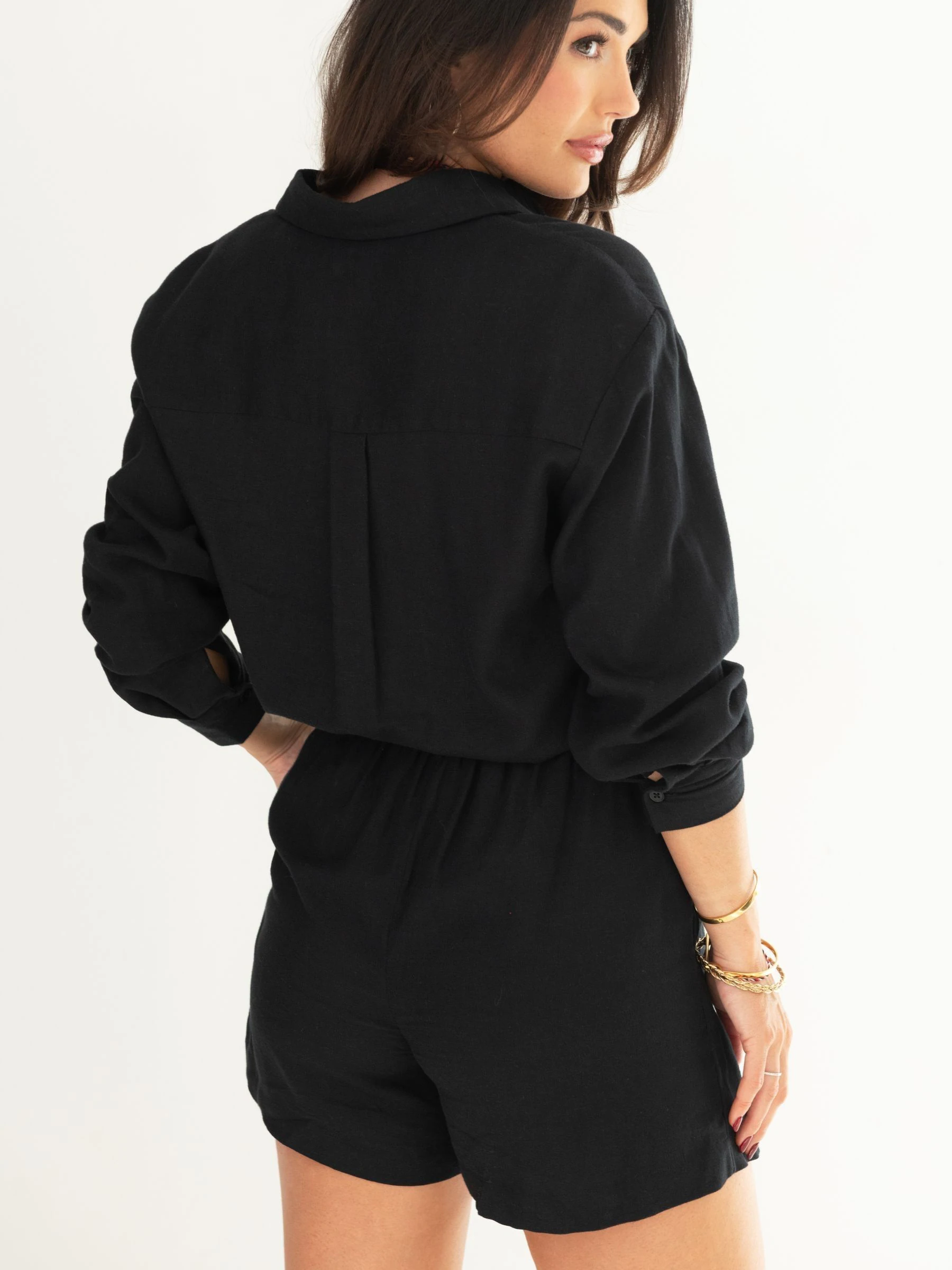 Zwart - Pour Moi Bree High Waist Elasticated Shorts