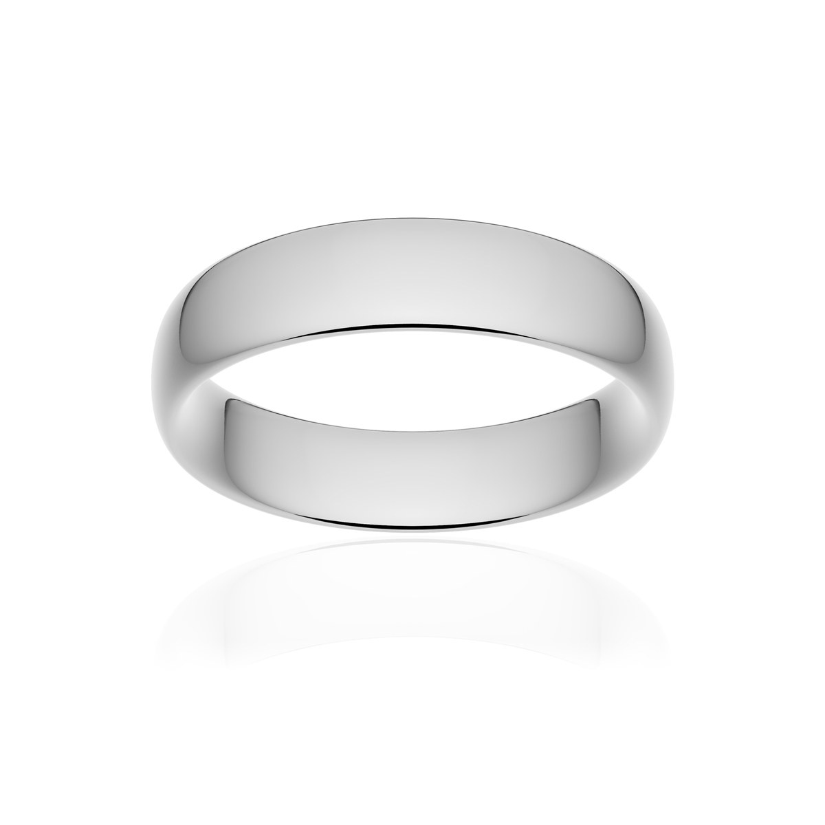 Alliance platine 950 poli ruban confort 5,5 mm