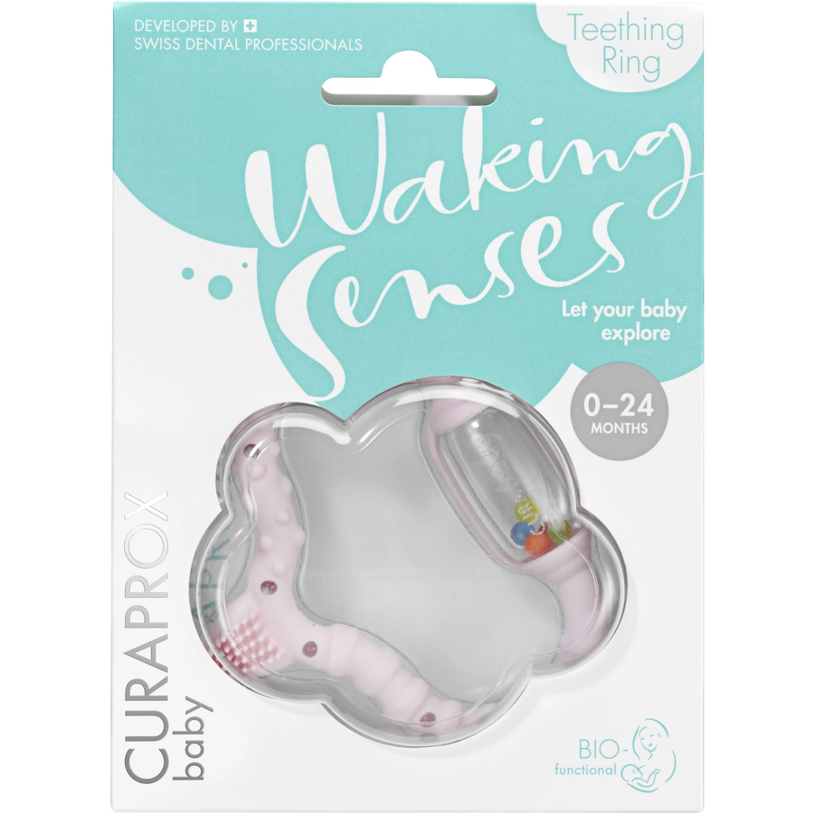 CURAPROX baby Beißring 0 - 24 Monate in rosa