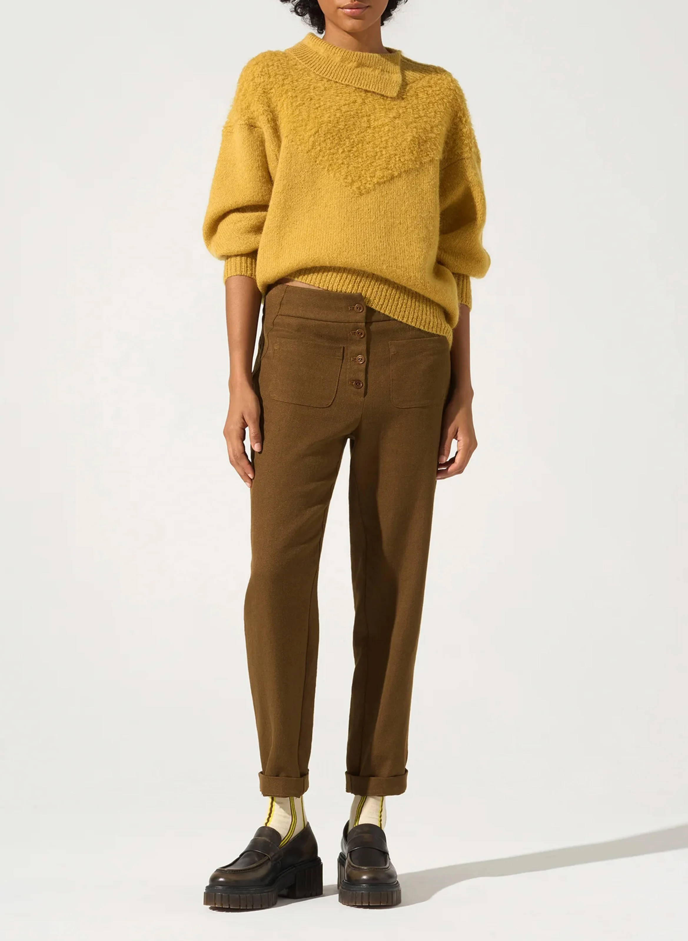 Pull oversize en maille | Orange