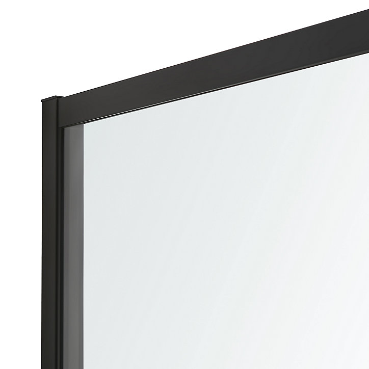 Paroi de douche à l'italienne GoodHome Ahti transparent profilé noir 120 cm