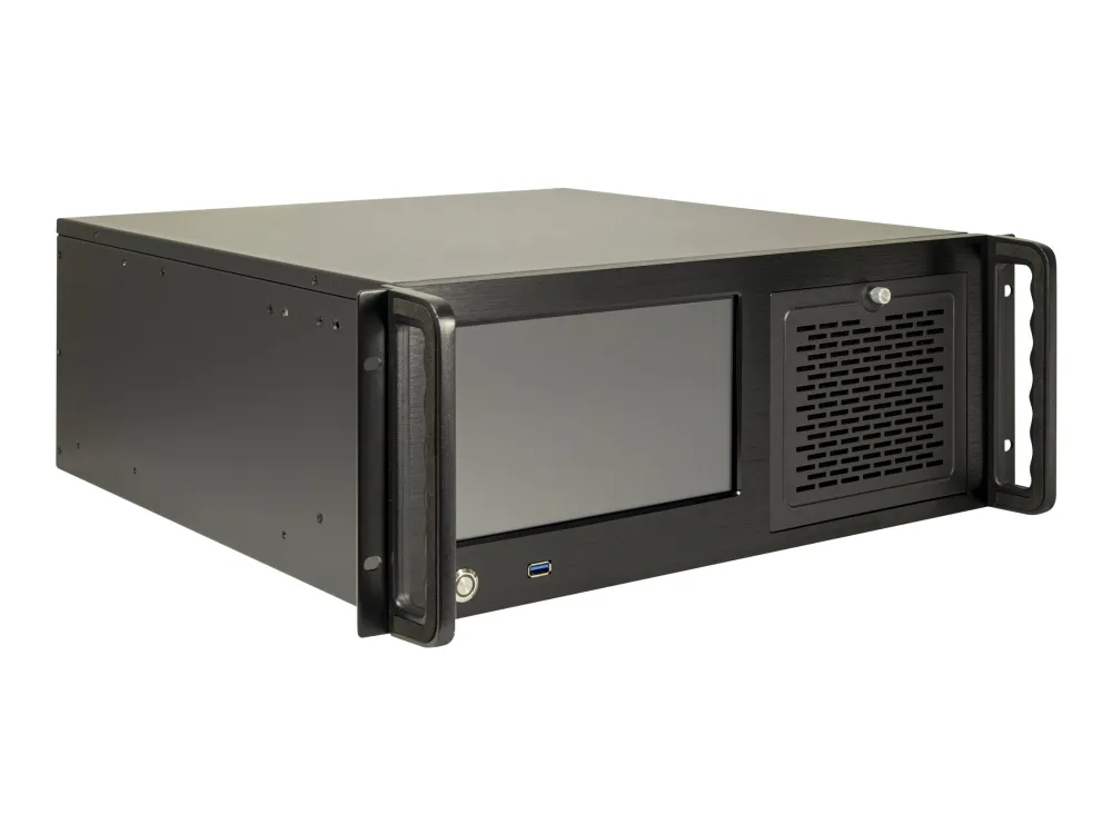 Inter-Tech IPC 4U-4460TFT - Rack-monterbar - udvidet ATX - ingen strømforsyning (ATX / PS/2) - USB