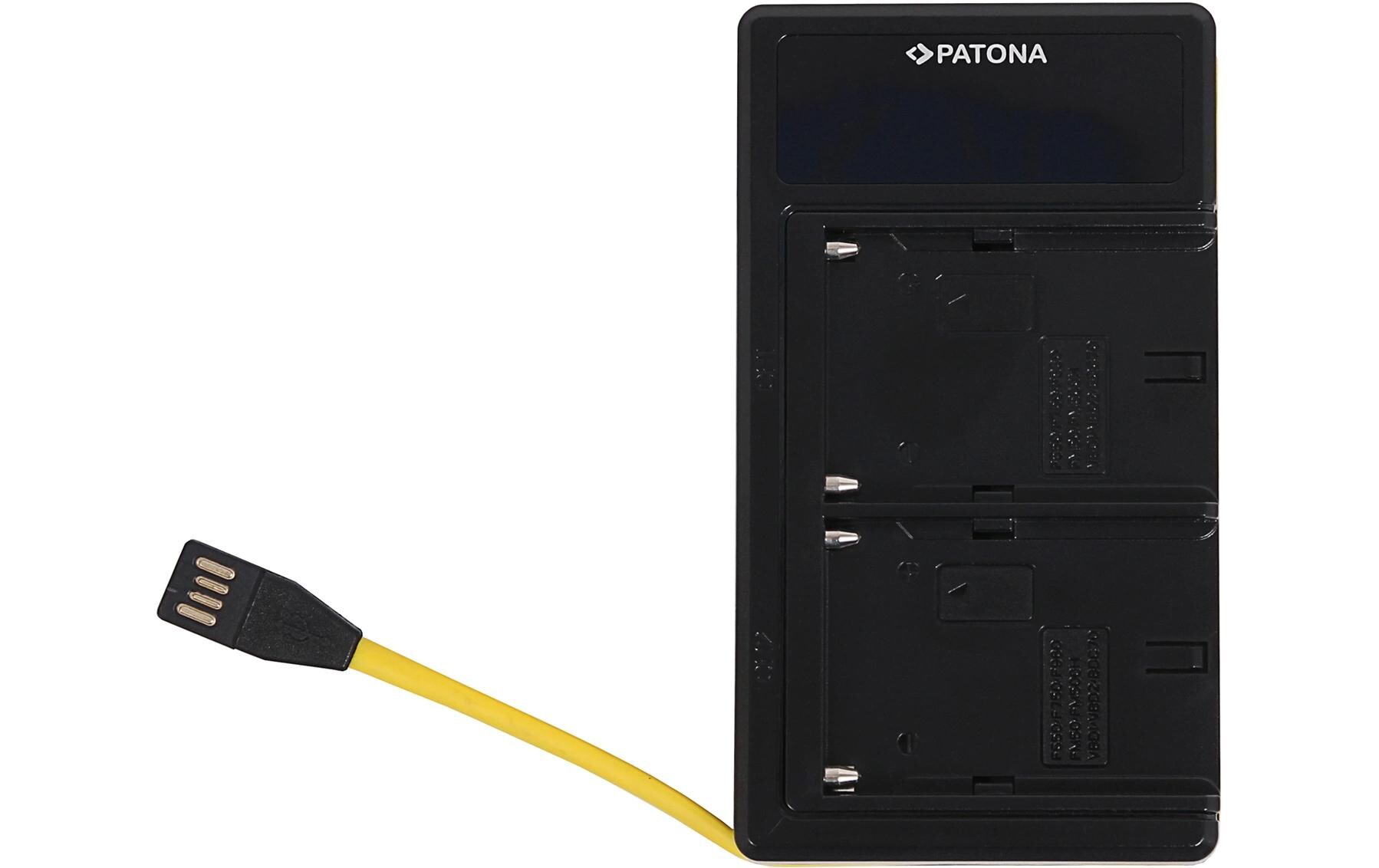 USB Ladegerät Sony NP-FM50, NP-F550, NP-F750 und NP-F970Dual LED USB Ladegerät