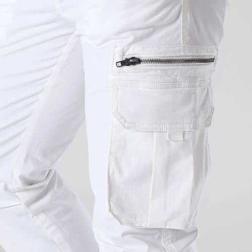Pantalon Cargo 0387 Blanc