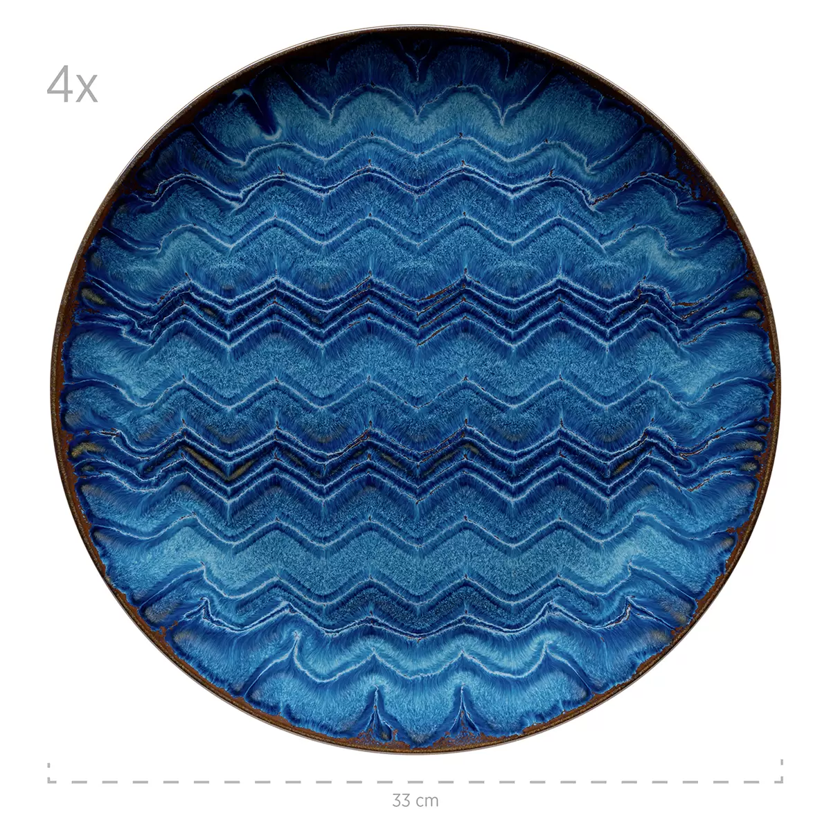 Platzteller-Set 4tlg. AQUAMARINE Blau