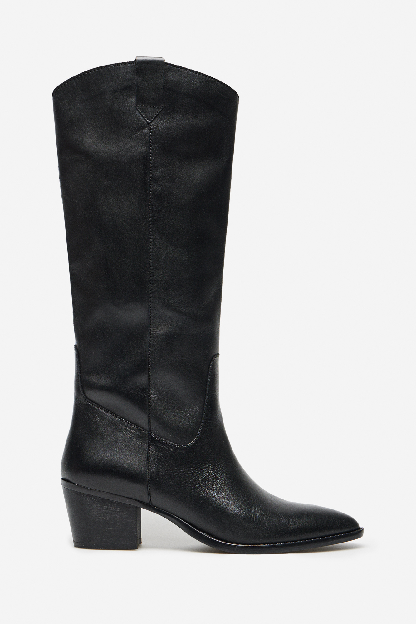 bota de couro estilo cowboy