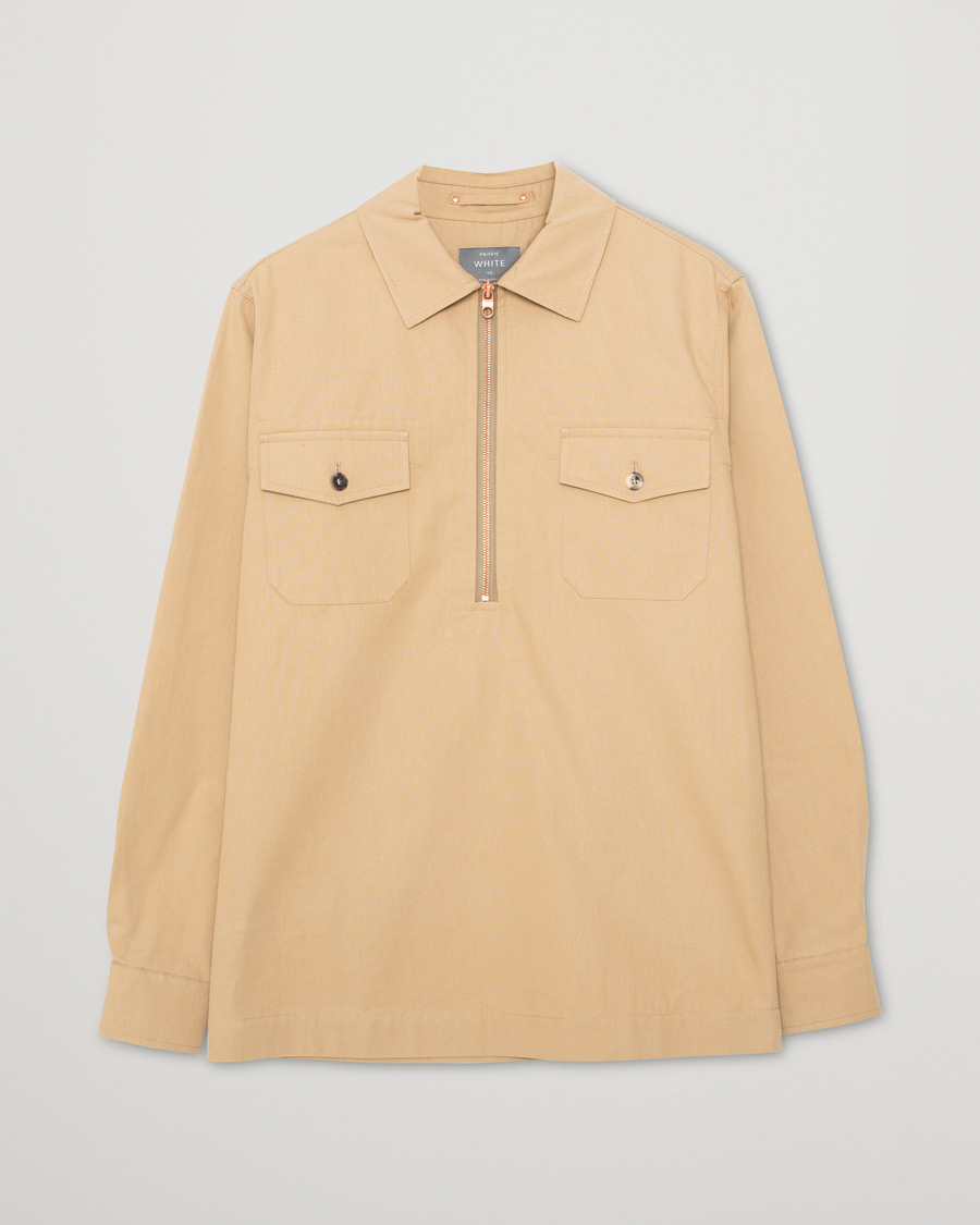 Private White V.C. Half Zip Pullover Sand