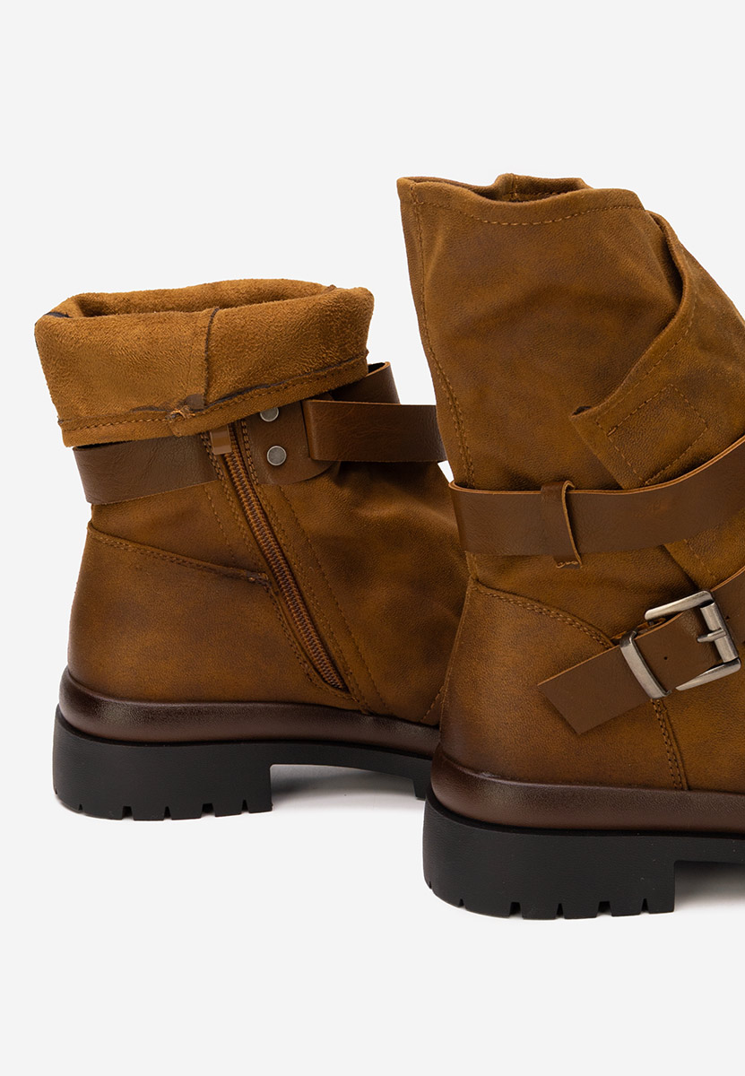 Bottines hautes femme chameau Cariolia