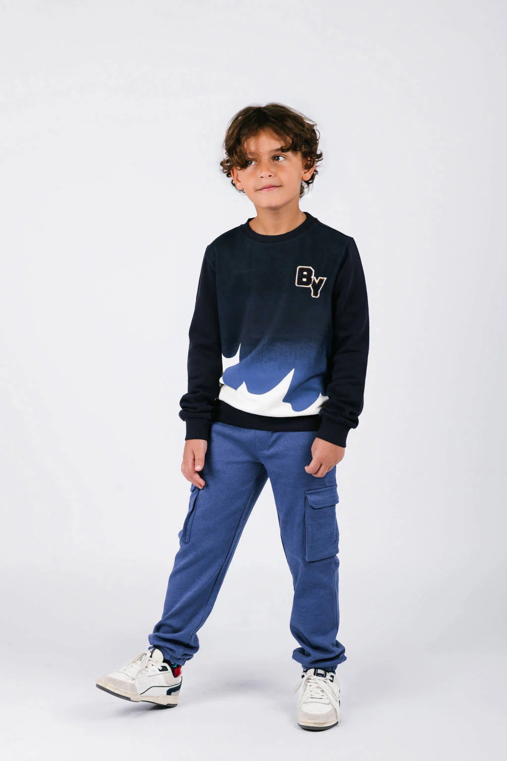 B.Nosy tapered cargo broek blauw