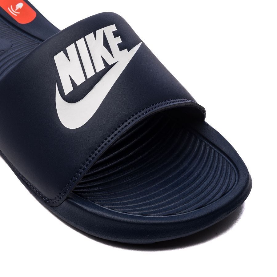 Nike Claquettes Victori One - Bleu Marine/Blanc