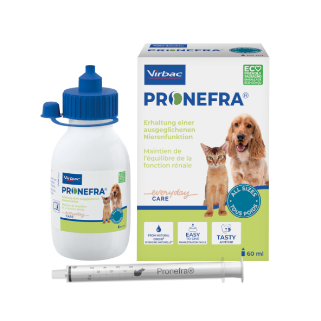 Pronefra Virbac soutien fonction rénale chat et chien