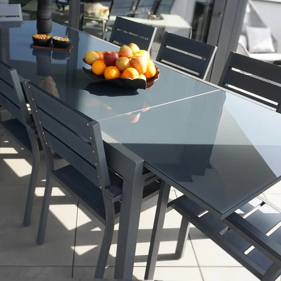 HOME DELUXE tuintafel SOL - 240cm - Grijs