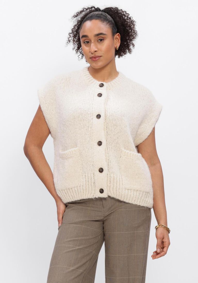 creme knit-ted vest bessy