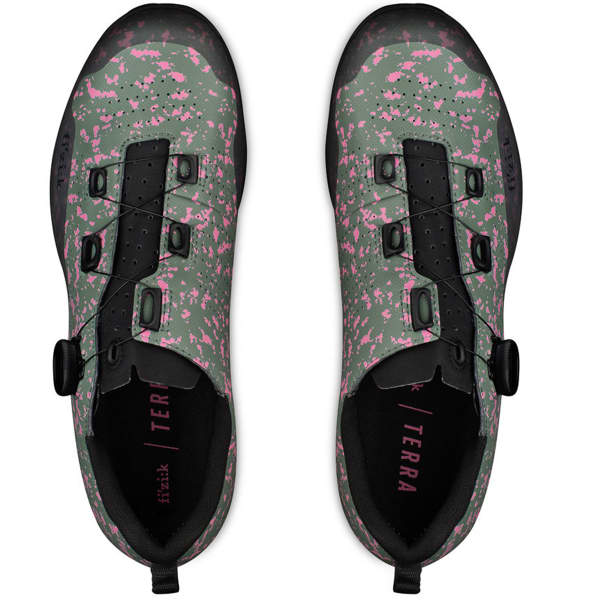 Chaussure VTT automatique FIZIK TERRA ATLAS GREEN/SPLASH PINK