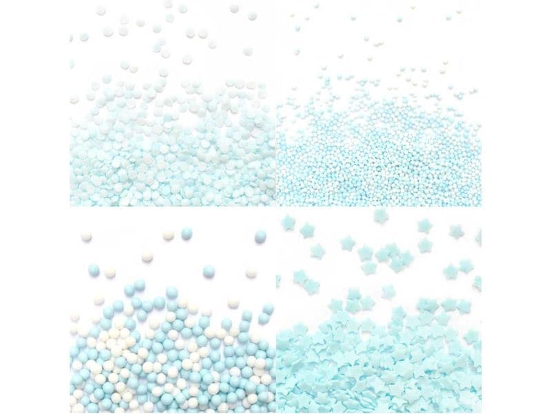 ScrapCooking Zuckerstreusel Mix Blau 64 g, 4 Stück Süsse Dekorationen