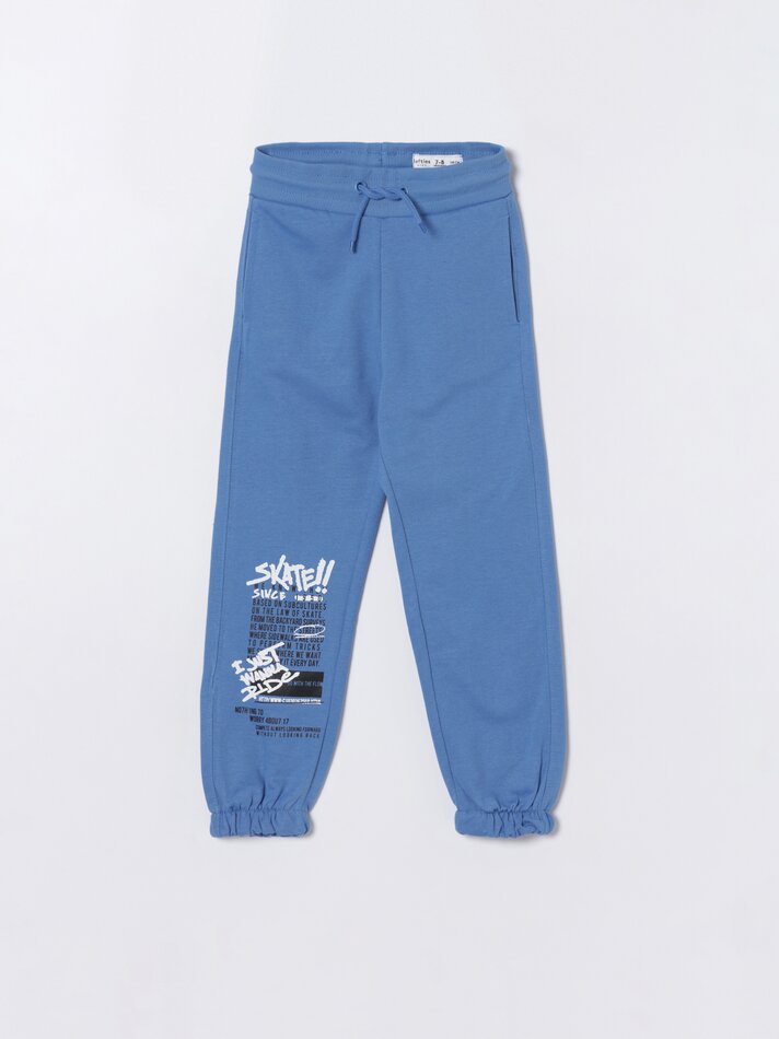 Calça de moletom estampada - Azul Médio