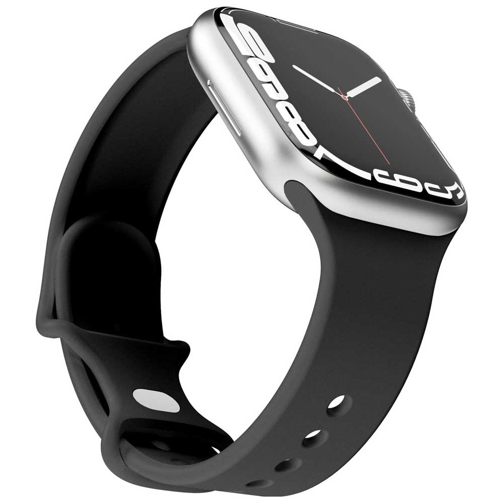 Classic Band Apple Watch (49/46/45/44 mm) Silikon Sport Armband AWS00006 (Gelenkumfang: 180-230mm) - Schwarz