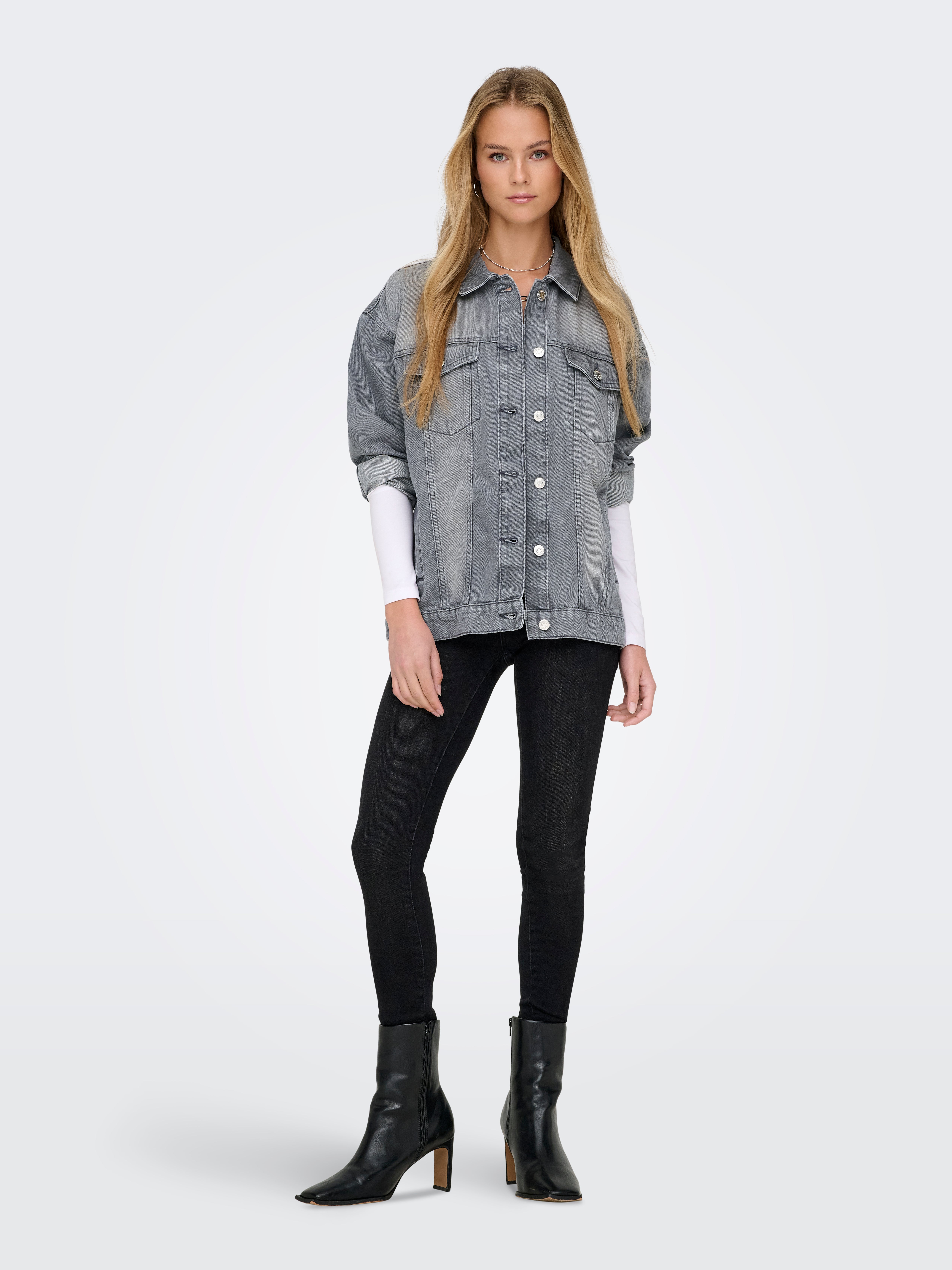 ONLOCEAN Jeansjacke Medium Grey Denim
