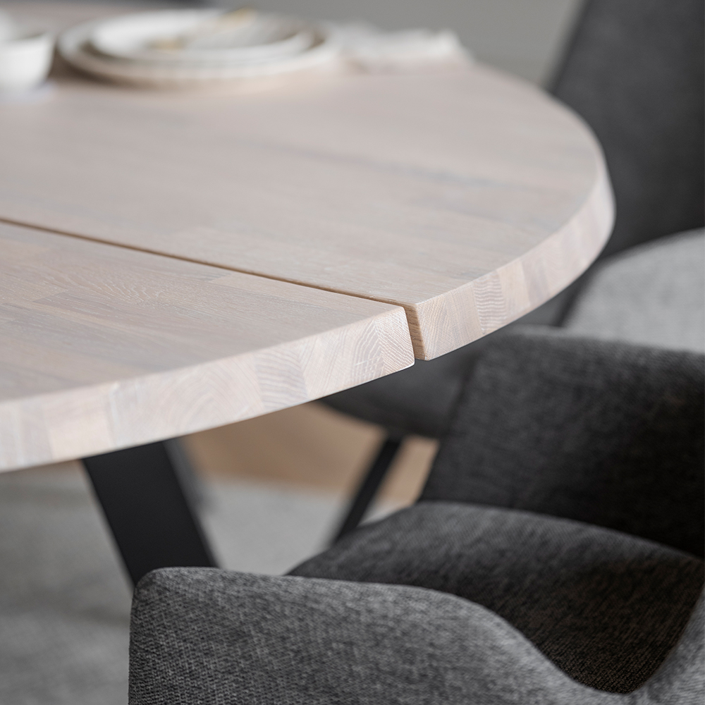 Eettafel Fred rond zwart Zwart