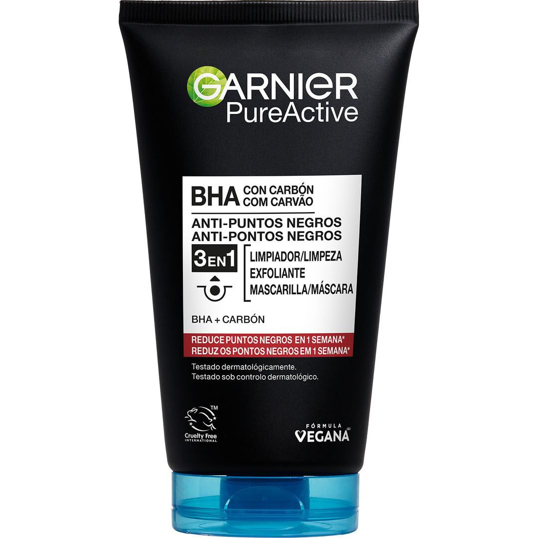 GARNIER  Pure Active Intensive Máscara 3-em-1 com Carvão - 150ml