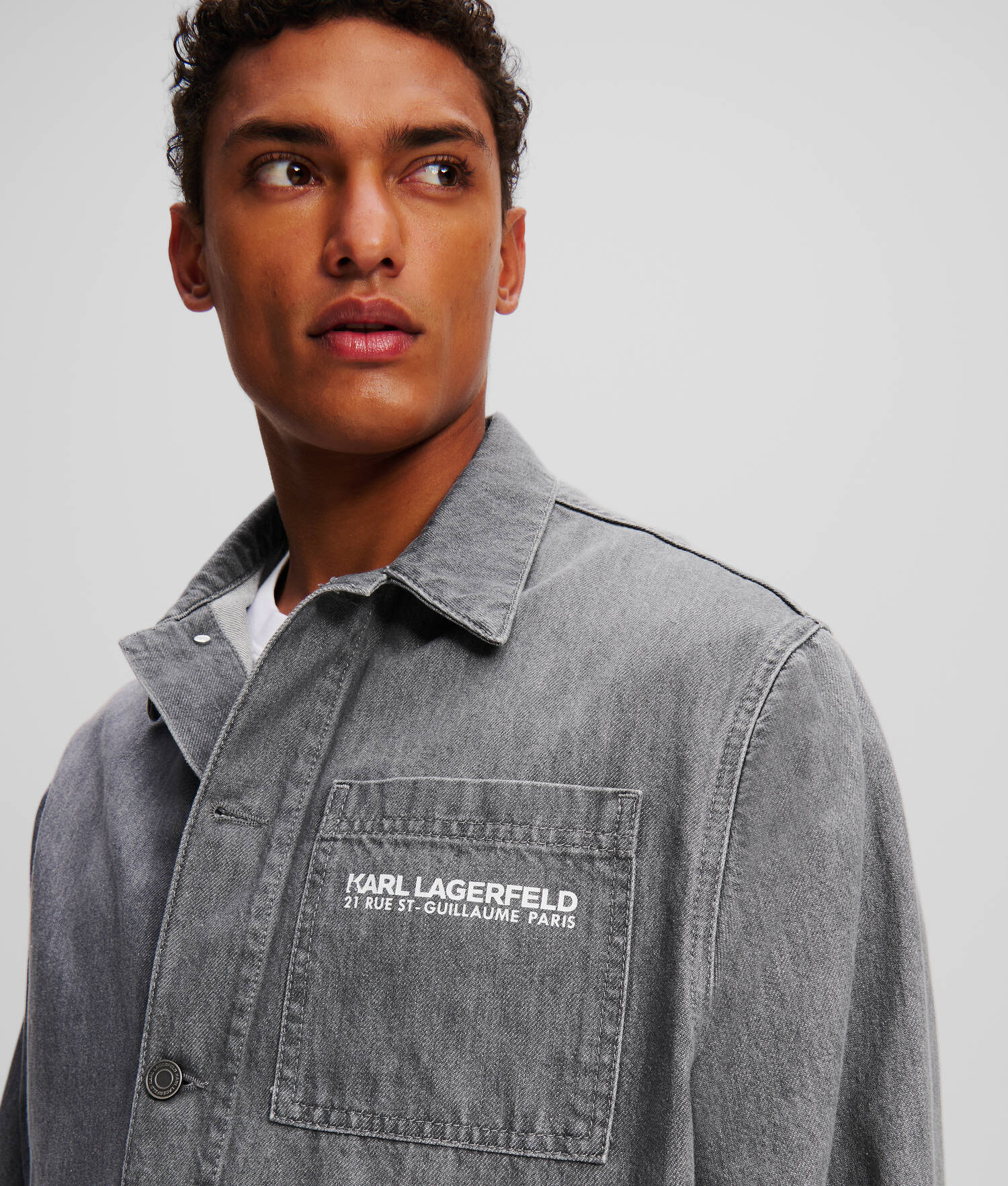 VESTE EN DENIM EFFET DÉLAVÉ RUE ST-GUILLAUME