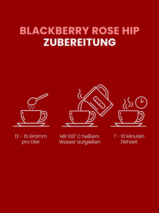 Früchtetee Hagebutte-Brombeer, 3x 100 g