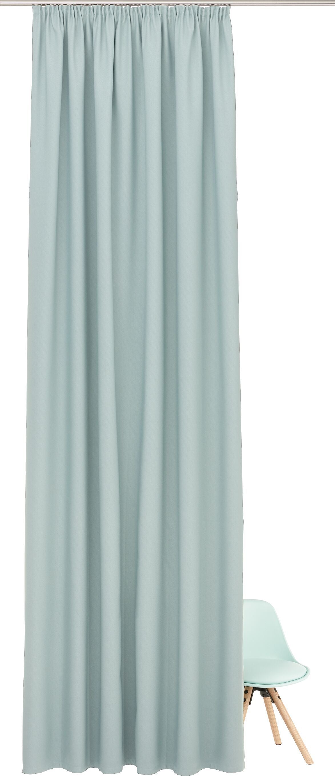 ELORA II Nachtvorhang blue surf - Mint / B: 150.0 cm x H: 270.0 cm