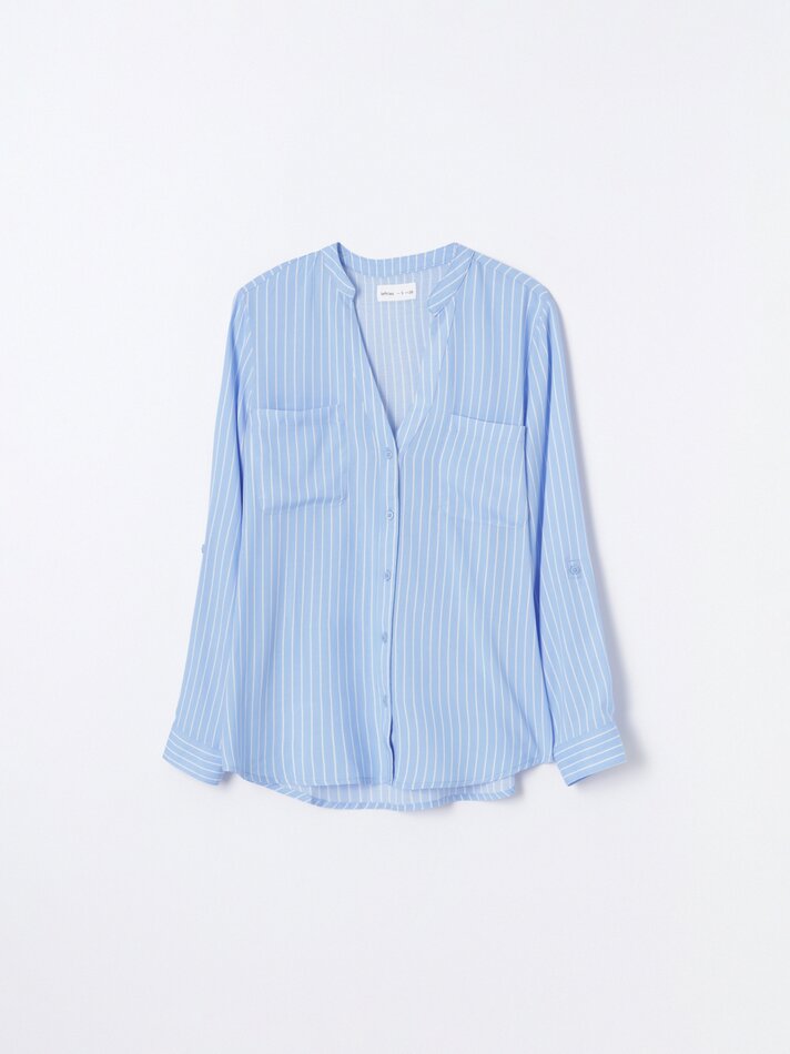 Camisa de padeiro fluida - Listras