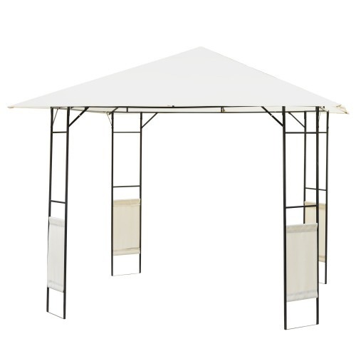 Tenda gazebo de jardim Outsunny na cor creme.