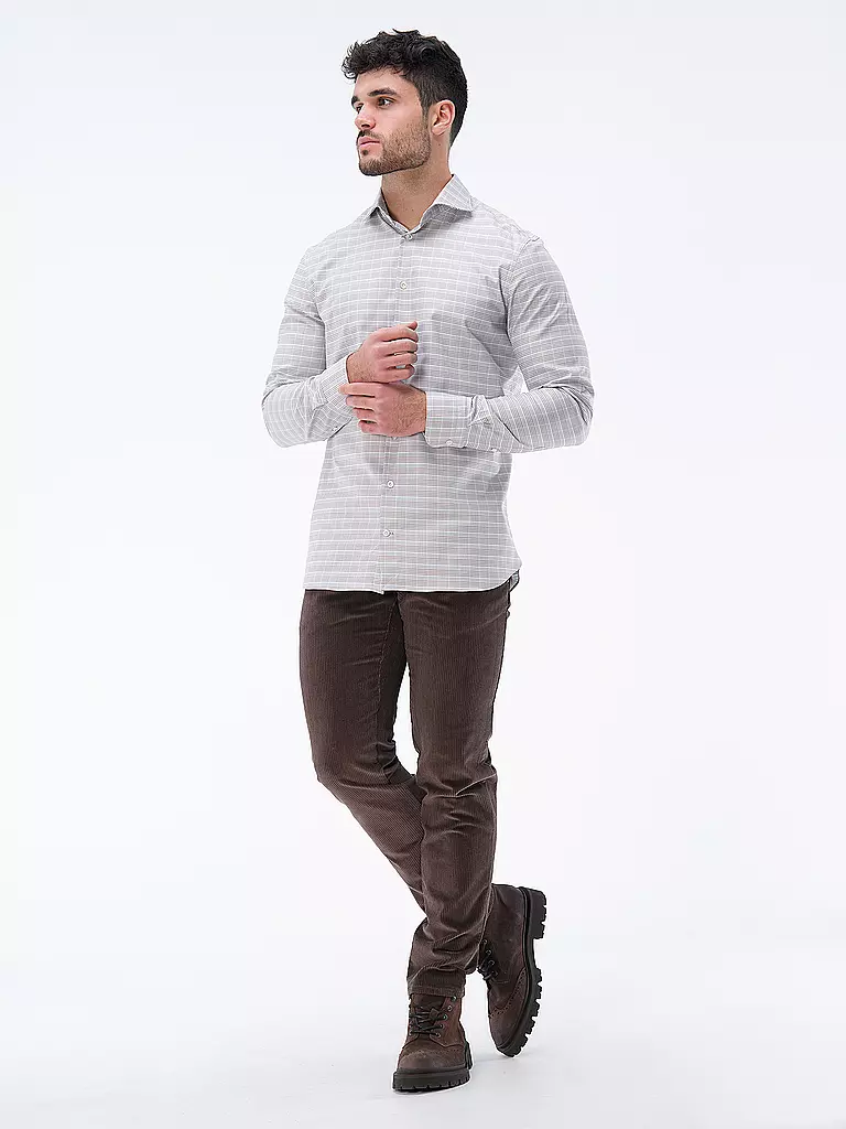 EDWARD COPPER Hemd Tailored Fit beige