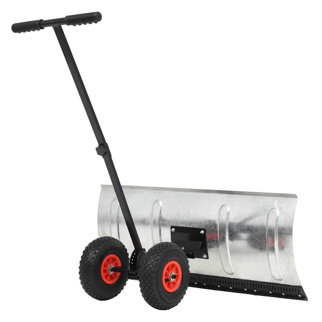 vidaXL Handmatige sneeuwschuiver met wielen 100 x 44 cm