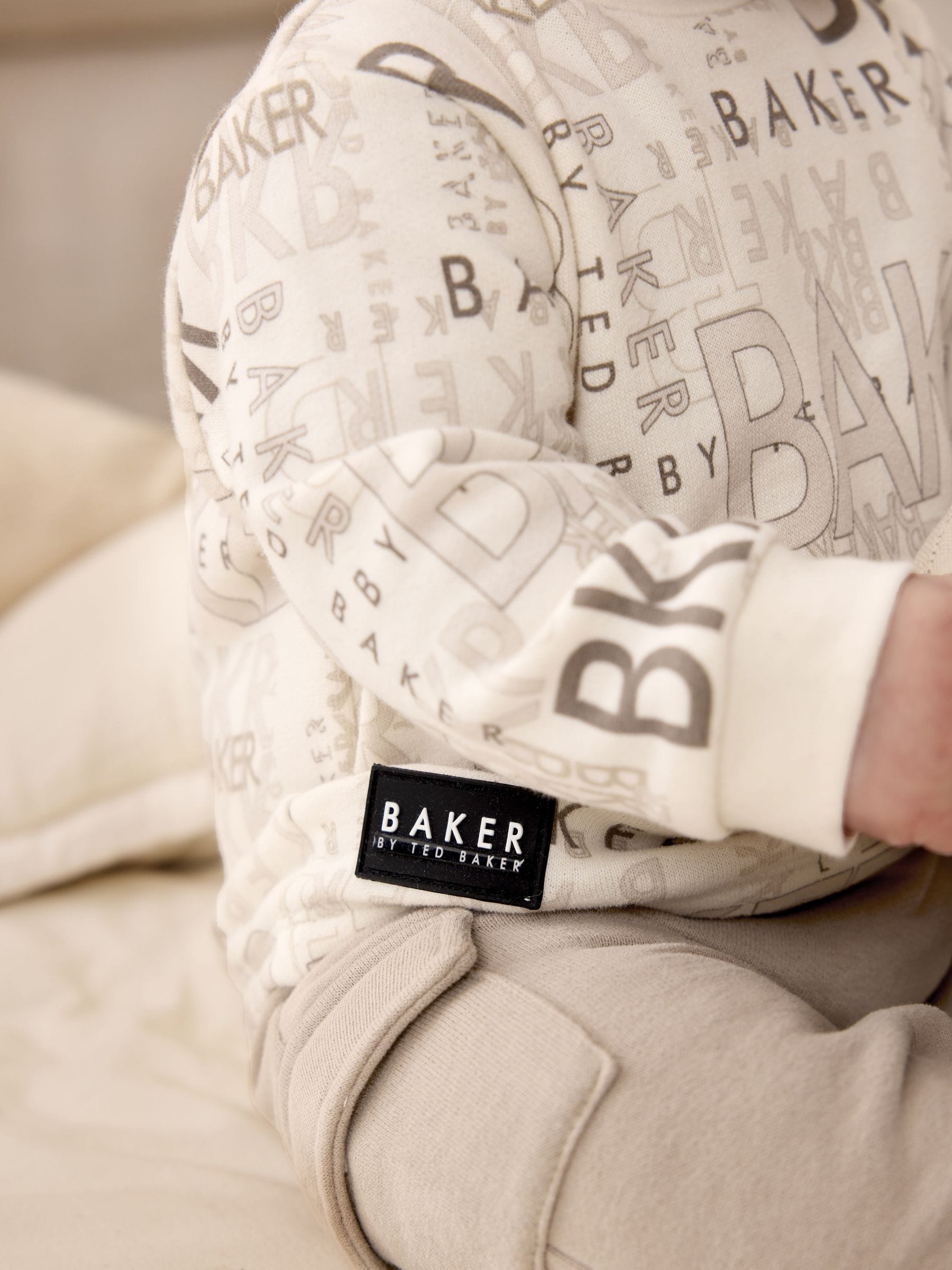 Baker by Ted Baker Stone Long Sleeve Romper